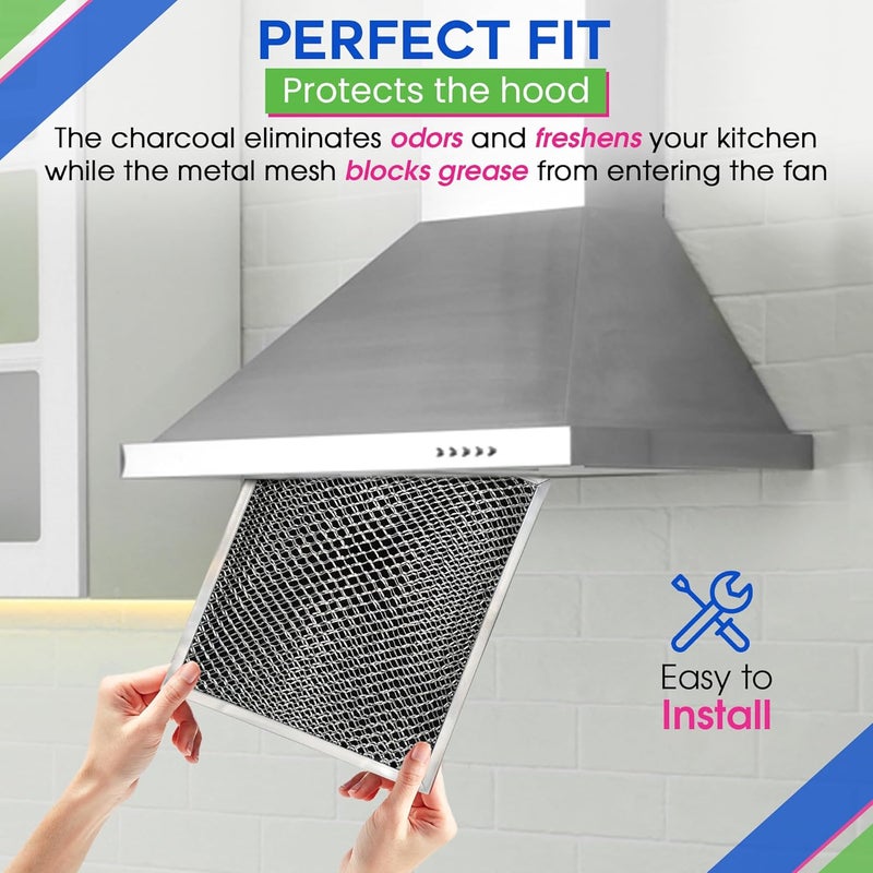 Bagean Stove Hood Vent Filter 10.5" x 8.8" 41F 97007696 Fit's Nutone & Broan Range Hood Filter Replacement for Ductless Exhaust Fan - Mesh Screen Filters Grease & Carbon Freshens Kitchen Oven Air (1-Pack) - Image 5